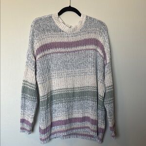 American Eagle Blue Cream Purple Sweater